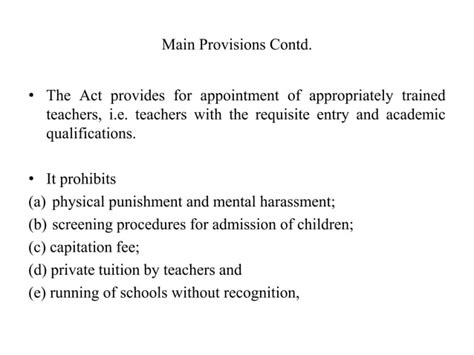 Right To Education Act 2009 Ppt