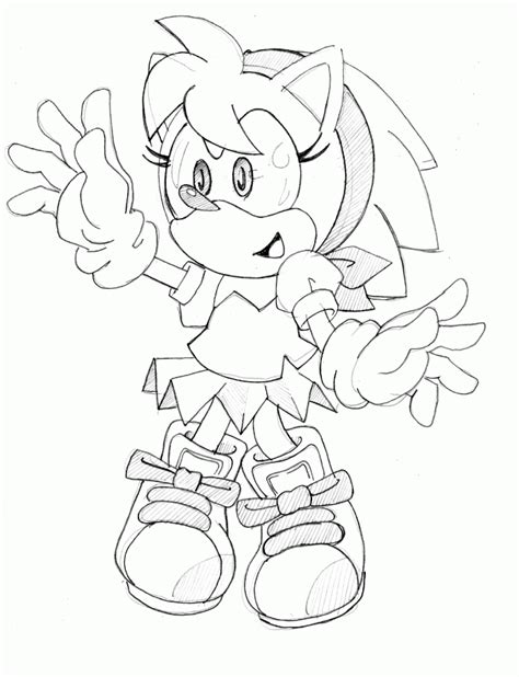 Sonic And Amy Coloring Pages Coloring Home