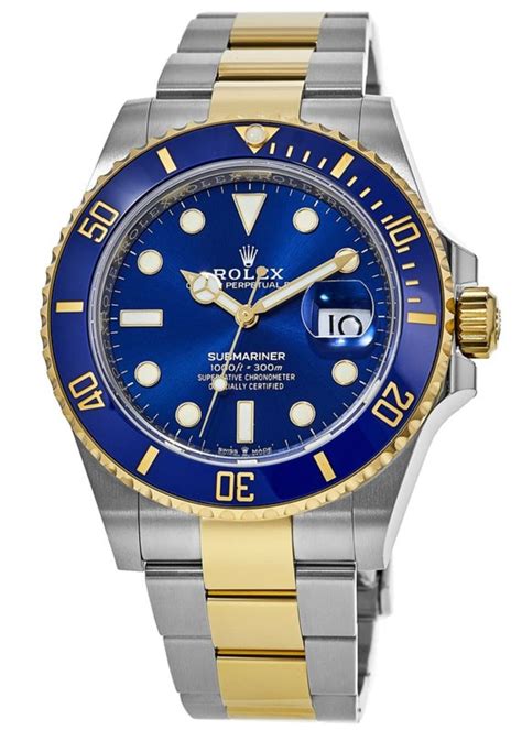 Rolex Submariner Date 41mm Blue Dial Gold & Steel Bracelet Men's Watch 126613LB