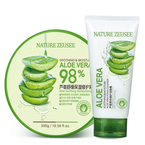 Nature Zeusee Aloe Vera Soothing Gel Deep Cleanser Foam Moisture Sets Cod Lazada Ph