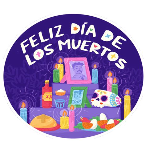 Feliz Dia De Los Muertos Happy Day Of The Dead Sticker Feliz Dia De