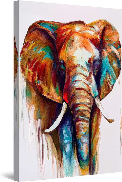 Amazon Startonight Canvas Wall Art Colors Of An Elephant