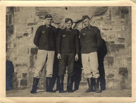 Luftwaffe Soldaten Kaserne Portrait Foto Wk Eur Picclick De