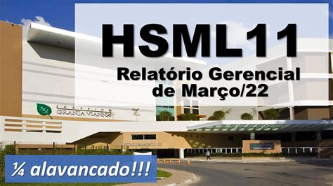 FII HSML11 Relatório Gerencial de Março 22 YouTube