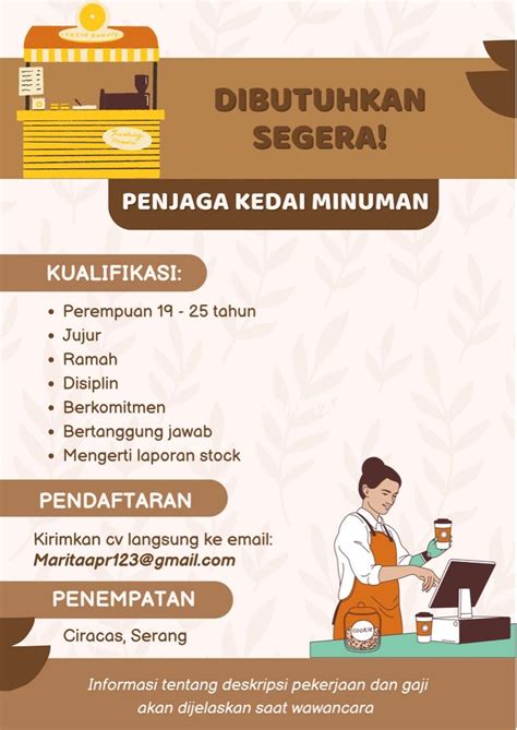 Penjaga Stand Minuman Pekerjaan Part Time Jasa Pelayanan Dan F B Di