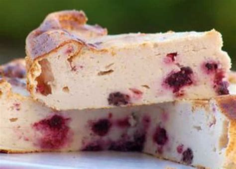 Gâteau Léger au Fromage Blanc et aux Framboises Plat et Recette