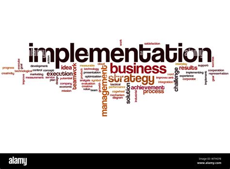 Implementation Word Cloud Concept Stock Photo Alamy