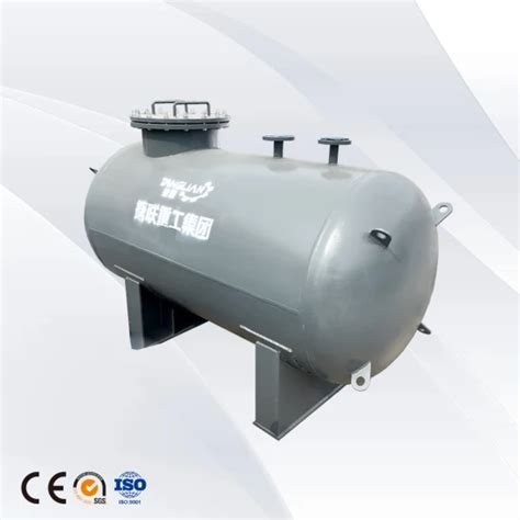 W12500L Horizontal Glass Lined Chemical Storage Tank For Sulfuric Acid