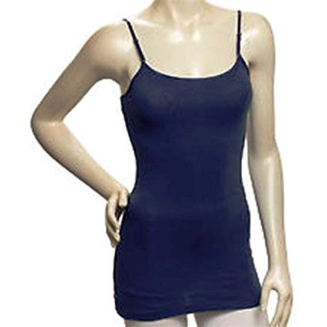 Zenana Womens Long Tank With Spaghetti Strapsand Built In Shelf Bra 3