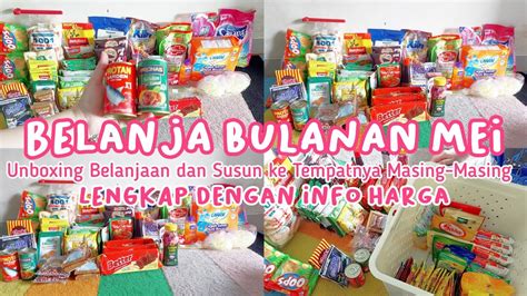 Bongkar Belanja Bulanan Mei Grocery Shopping Grocery Haul