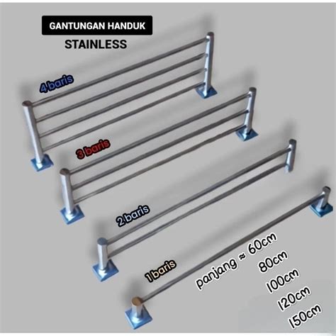 Jual Gantungan Handuk Kamar Mandi Jemuran Handuk Stainless S D