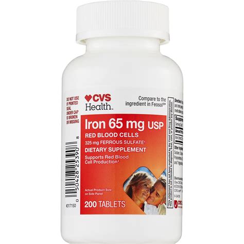 Cvs Health Iron 65 Mg Tablets 200 Ct Pick Up In Store Today At Cvs