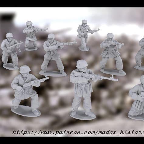 D Printable Wwii German Paratroopers By War Bear Studios