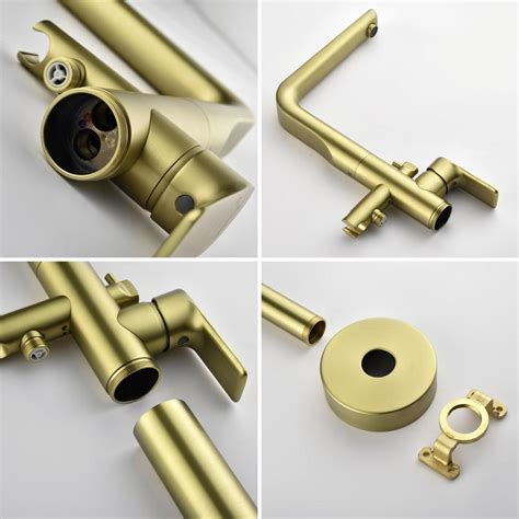 Shamanda Brushed Gold Brass Bathtub Faucet High Quality Shamanda