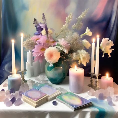 Ethereal Oracle Card Art With Sacred Space And Pastel Elements Muse Ai