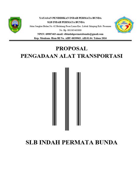 Proposal Bantuan Alat Transportasi Pdf