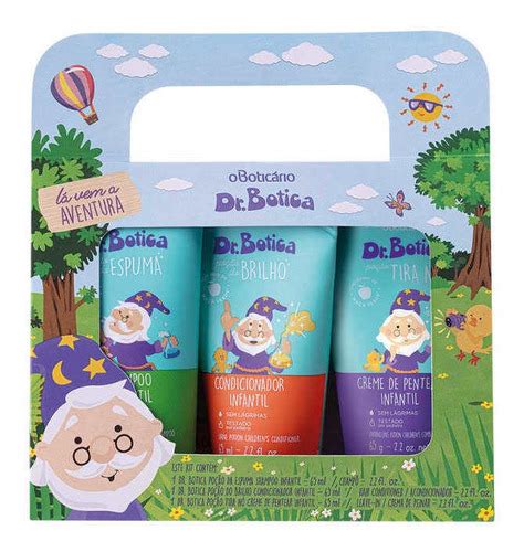 O Boticario Kit Dr Botica Shampoo Cond Creme Pentear 65ml