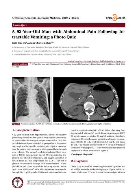 PDF A 92 Year Old Man With Abdominal Pain Following Intractable