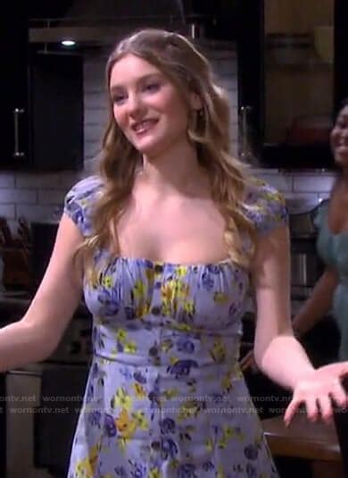 Wornontv Allies Purple Floral Dress On Days Of Our Lives Lindsay