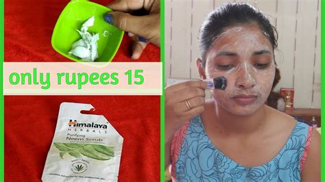 Himalaya Neem Scrub To Remove Acne Blackheads Impurities And Dead Skin Cells And Get Glowing