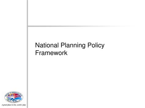 Ppt National Planning Policy Framework And Local Planning Regulations