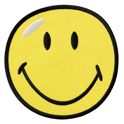 Ecusson Thermocollant Smiley© Jaune Grand Snaply