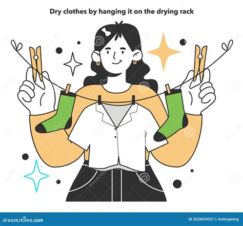 Dry Clothes by Hanging it on the Drying Rack for Energy Efficiency ...