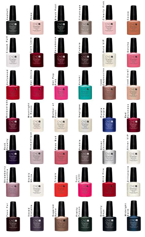 Shellac Colors Cnd Shellac Colors Shellac Gel Polish