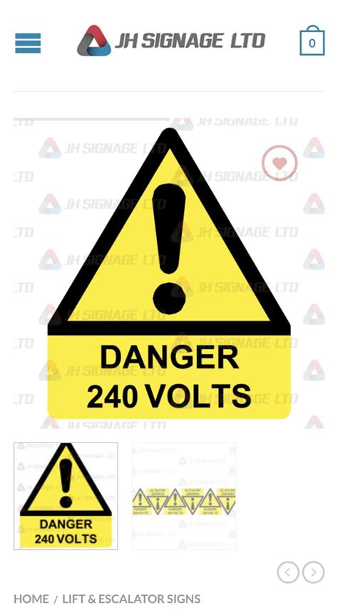 Jh Signage Ltd Sign Of The Day Danger 240 Volts