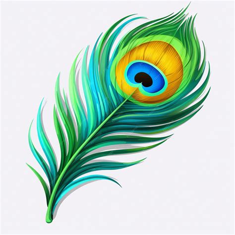 Premium Photo Peacock Feather Isolated On A White Background