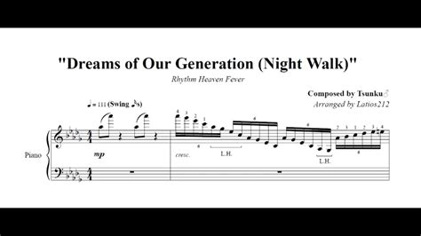 Rhythm Heaven Fever Dreams Of Our Generation Piano Sheet Music Youtube