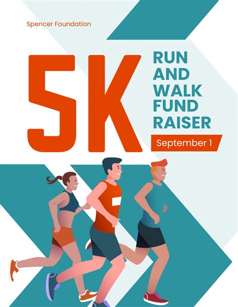 Free K Run And Walk Fundraising Flyer Template Edit Online