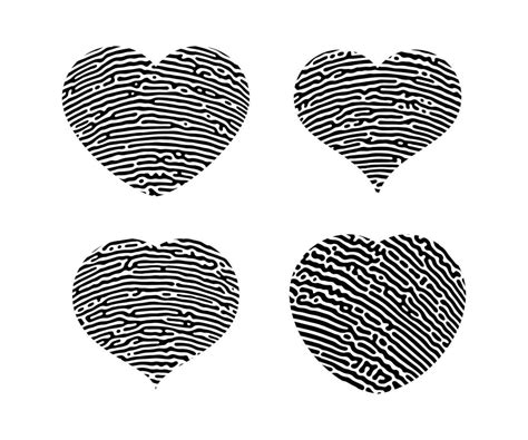 Fingerprint Heart Silhouette 30770308 Vector Art At Vecteezy