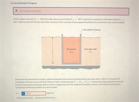 Solved A Thin Walled Container L 100 Mm With A Hot Process Chegg