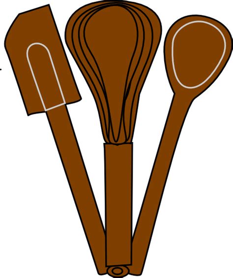 Brown Baking Utensils Clip Art at Clker.com - vector clip art online ...