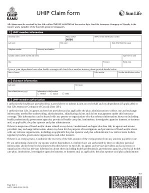 Fillable Online Fillable Form Uhip Claim Form This Document