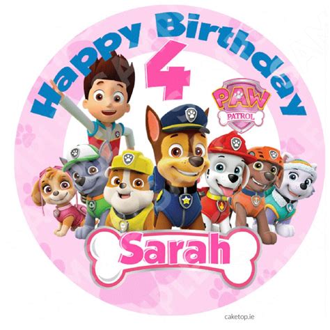 Paw Patrol Cut Out Edible Cake Toppers Edible Picture Caketop Ie