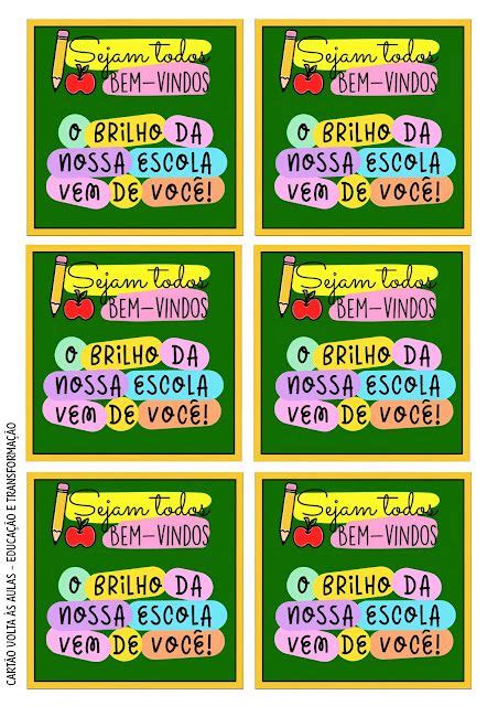 Tag De Boas Vindas Para Imprimir - Cartões de boas-vindas para imprimir e colar em lembrancinhas