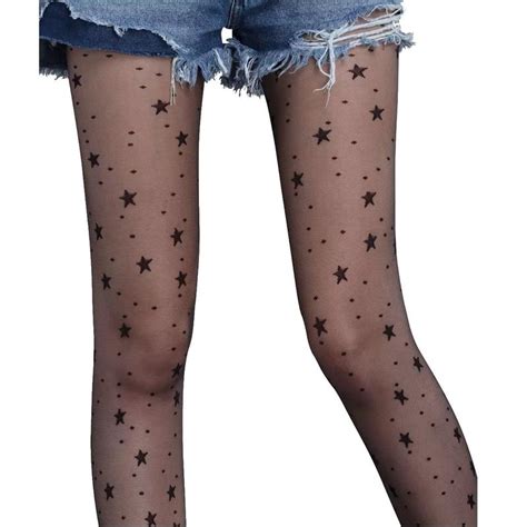 Meia Calça De Estrela - Meia Calça Com Desenho De Estrelas Fio 15 Lupo - Meia-Calça Feminina ...