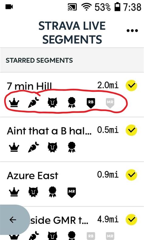 Strava Live Segments Hammerhead