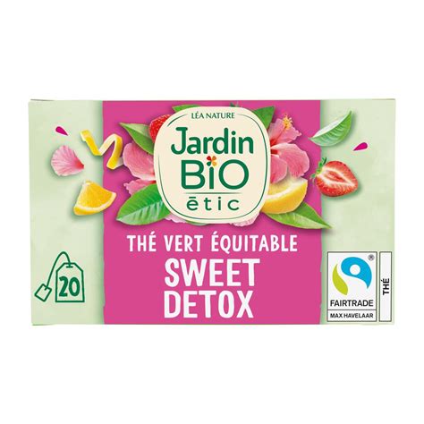 Jardin Bio Etic Th Vert Sweet Detox Saveur Fraise Et Citron Bio