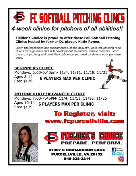 Fall Softball Pitching Clinics- November
