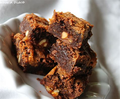 What A Dish Peanut Butter Snickers Brownies