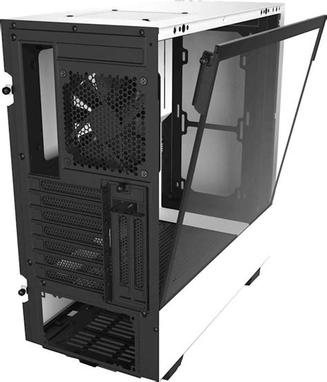 Best Buy Nzxt H510 Compact Atx Mid Tower Case With Tempered Glass Matte White Ca H510b W1