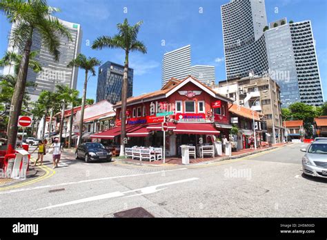 The Kampong Glam Cafe In Bussorah Street In The Kampong Glam District