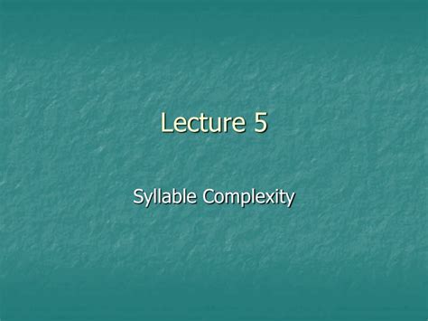 Ppt Lecture 5 Powerpoint Presentation Free Download Id9178661