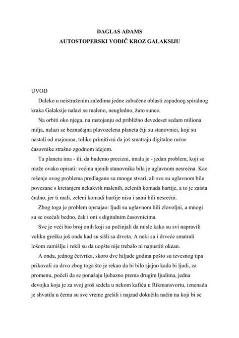 Pdf Daglas Adams Autostoperski Vodic Kroz Galaksiju Pdf Dokumen Tips