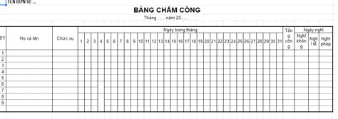 File Mẫu Bảng Chấm Công Theo Giờ Bằng Excel Mới Nhất 2021