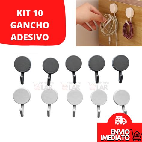 Kit Ganchos Parede Adesivo Organizador Multiuso Dupla Face Para