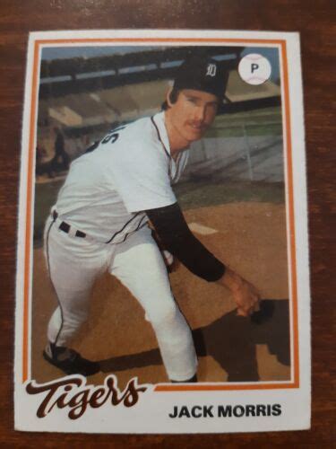 1978 Topps Burger King RC 8 Jack Morris Rookie Card HOF Detroit Tigers